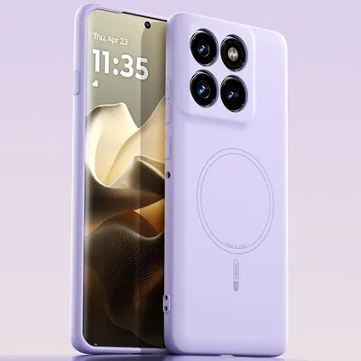 Obrázek produktu pro Magnetické pouzdro pro Motorola Edge 60 Pro, kompatibilní s MagSafe, tekutý silikon, nárazuvzdorné a odolné proti poškrábání Fialová