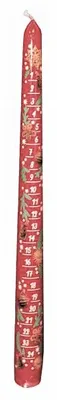 Produktbild von Adventskalender Kerze Leuchterkerze rot