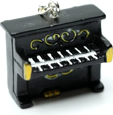 Produktbild von Klavier Charm Miniblings Anhänger Musikinstrument Piano Musik 3D schwarz