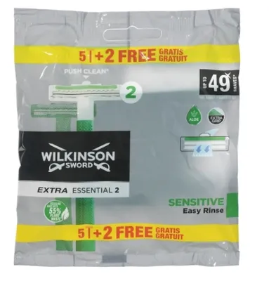 Produktbild von Wilkinson Sword Extra 2 Sensitiv Einweg-Rasierer, 7 Stück, Import aus Deutschland