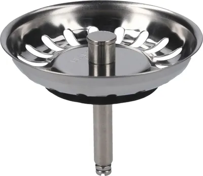 Produktbild von Blanco 118150 Siebkörbchen Abflussgitter Spülbeckenabflusstopfen Verschlußstopfen 81mm Hubstange 8x50mm Siebkorbventil Spülbecken Küchenspülbecken