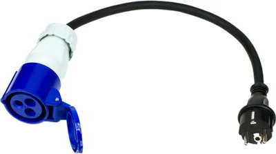 Produktbild von CEE Adapter 230V/16A Schuko-Stecker auf CEE-Steckdose für Camping Boot Caravan