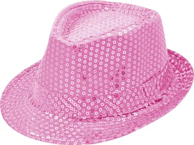 Produktbild von Paillettenhut rosa