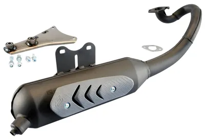 Immagine prodotto di Scarico Polini nero da 50 cm³, con omologazione europea (ABE), per Keeway RY6 50 dal 2009 in poi