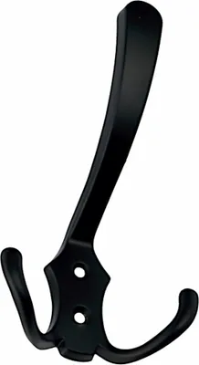 Produktbild von DesignLight Garderobenhaken W-02L-CZ-C-01 in SCHWARZ / Wandhaken