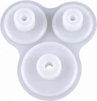 Imagen del producto de Moldes de silicona 3D, de 3 piezas, con base, para velas y resina epoxi