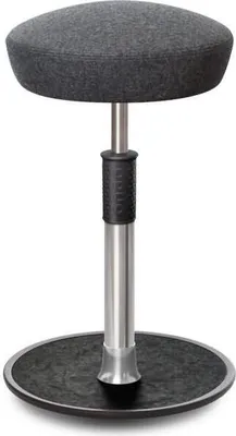 Produktbild von Sitz- Stehhocker Free Tall Hutsitz kvadrat Divina Melange Grau Chrom/schwarz.