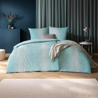 Produktbild von Estella Mako Interlock Jersey Bettwäsche Timo azur 135x200 cm + 80x80 cm
