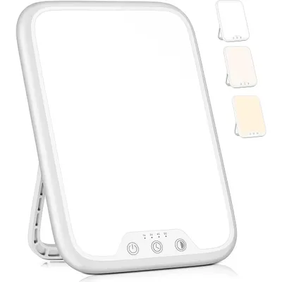 Produktbild von Tageslichtlampe 10000 Lux, Lichttherapiegeräte,UV-frei, stufenlos dimmbar, 3 Lichtfarben, Touch-Steuerung,4 Timer, faltbar, ultradünn & leicht