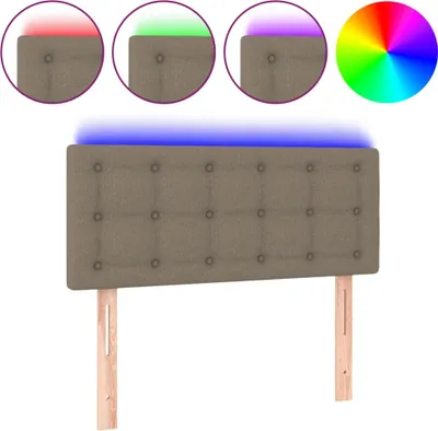 Produktbild von vidaXL LED Kopfteil Taupe 100x5x78/88 cm Stoff