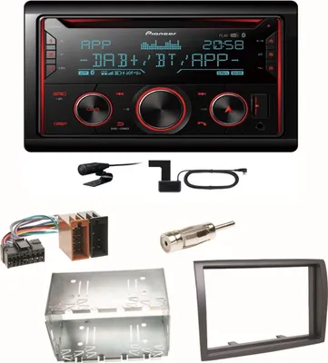 Produktbild von Pioneer FH-S820DAB DAB+ Bluetooth FLAC CD Einbauset für Fiat Ducato Boxer Jumper