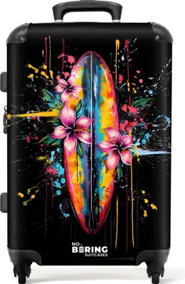 Obrázok produktu pre NoBoringSuitcases.com Tvrdý kufor medium 67x43x25 cm, 72L, Graffiti Sport: surf, cestovný kufor na 4 kolieskach
