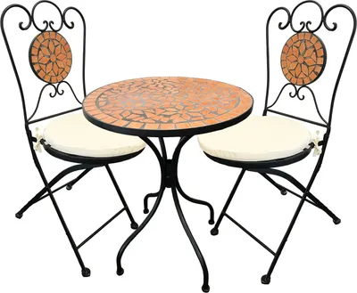 Produktbild von Mosaik Bistroset Sitzgruppe Sitzgarnitur Set 3-teilig