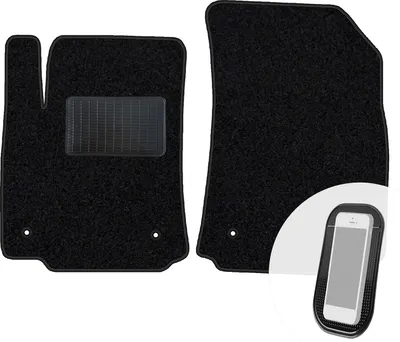 Produktbild von moto-MOLTICO Vorne Fußmatten Auto Velours Autoteppiche Schwarz Automatten Set 2-teilig passend für Citroen C3 Aircross ab 2017