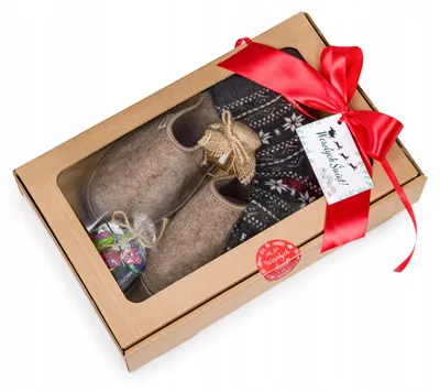 Produktbild von Nowo Herren Hausschuhe Filz Warm Größe 41 Geschenkset