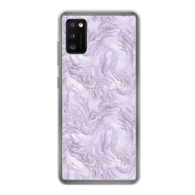 Produktbild von MuchoWow® Handyhülle Schutzhülle Hülle für Samsung Galaxy A41 Marmor - Silber - Muster Silikon Softcase Handy Hülle - Mobiltelefon