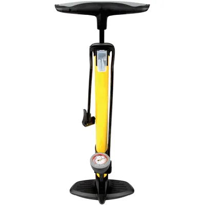 Produktbild von Standpumpe mit Manometer für alle Ventile ( 11 bar / 160 psi ), Fahrrad Reifenpumpe mit Dual Kopf und Ventiladapter - auch für Bälle, Luftmatratzen