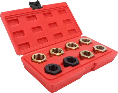 Image de 8pcs Screw Thread Repair Kit for Axle Spindle Fractional Metric Carbon Steel with Storage Tool Case Portable