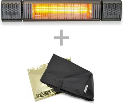 Produktbild von VASNER Appino BEATZZ Grau Bluetooth Infrarot-Heizstrahler, LED, Musik-Lautsprecher mit AirCape Haube