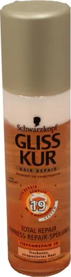 A product shot of a hair repair spray bottle.