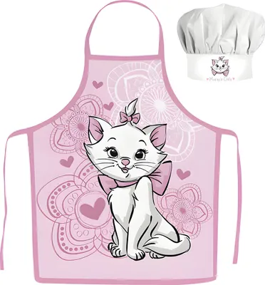 Produktbild von Kinderschürze mit Kochmütze Marie Aristocats pink