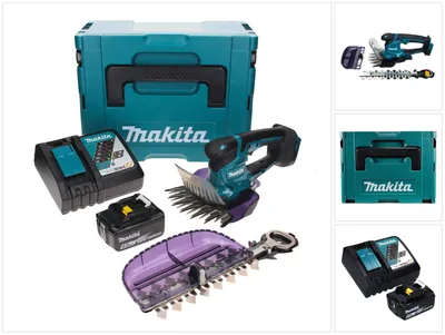 Produktbild von Makita DUM 604 RG1XJ Akku Grasschere 18 V mit Gras- und Strauchscherblatt + 1x Akku 6,0 Ah + Ladegerät + Makpac