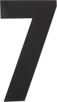 Produktbild von Hausnummer 7 XXL500x2mm Edelstahl mattschwarz
