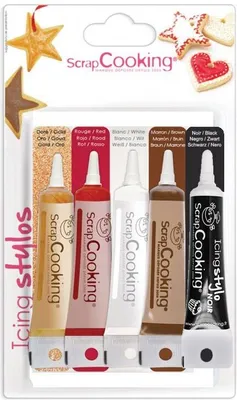 Produktbild von 5 Zuckerstifte Golden, Silber, Weiß, Rot, Schwarz