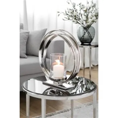 Produktbild von Fink COLETTE, Teelichthalter, Aluminium, vernickelt, glatt, silber, L. 41 cm, B. 9 cm, H. 44 cm Höhe: 44.00 cm Breite: 9.00 cm Tiefe: 41.00cm  158610