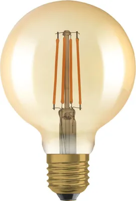 Image de 1906 Globe 95mm Clair Filament Variable Or 6.5w E27 Chaud B - Osram