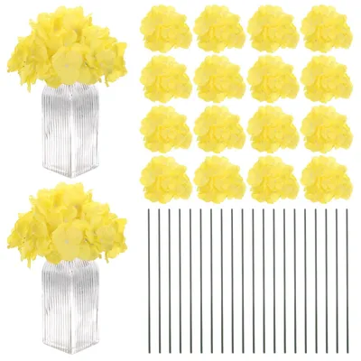 Image de Omgoods - Ensemble de 40 fleurs artificielles hortensias pour la décoration et les projets de bricolage