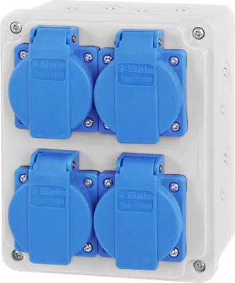 Produktbild von Baustromverteiler Wandverteiler 4x 230V Bals Schuko Steckdosen IP44