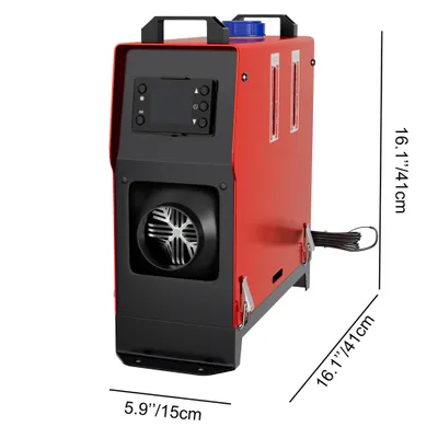 Obrázok produktu pre JOIEYOU Záhradné ohrievače 8000 W Hliníkové puzdro Dieselový ohrievač s vzduchovým filtrom, držadlom a 5 l nádržou, sada dieselového ventilátorového ohrievača, ohrievač pre dielňu/záhradu/kempovanie (červený)