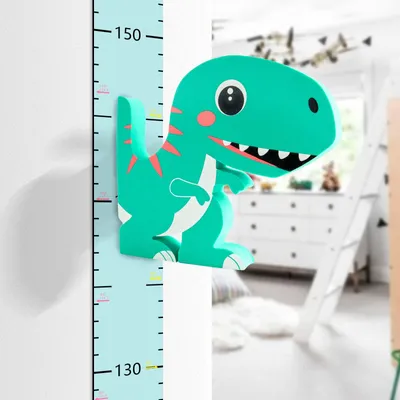 Imagen del producto de Cinta métrica para bebés con diseño de dinosaurios: decoración de pared 3D para niños