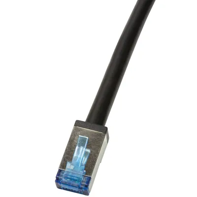 Produktbild von LogiLink CQ7023S, 0,5 m, Cat6a, S/FTP (S-STP), RJ-45, Schwarz