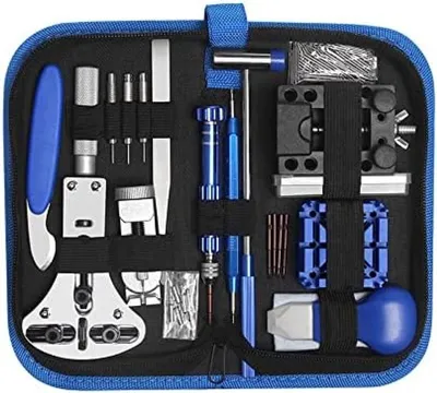 Productafbeelding van PromoHome® 185-delig horloge reparatie gereedschap set – Professionele horloge gereedschapskit met bandschakelpen gereedschap, veerpen gereedschap en