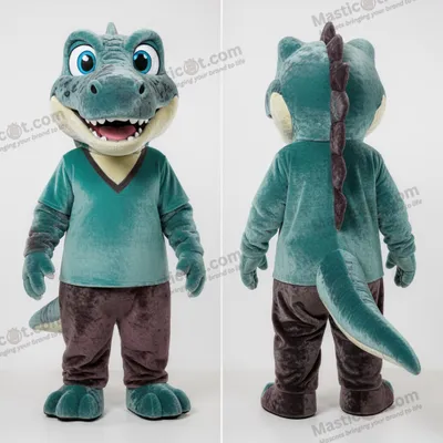 Imagen del producto de Mascota MASTICOT de espinosaurio aterciopelada en color verde azulado