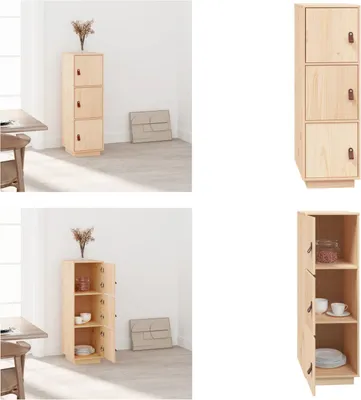 Produktbild von vidaXL Highboard 34x40x108,5 cm Massivholz Kiefer - Highboard - Highboards - Sideboard - Schrank