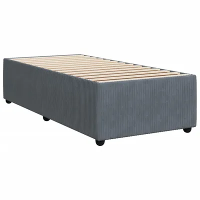 Produktbild von Bettgestell ohne Matratze Dunkelgrau 80x200 cm Samt
