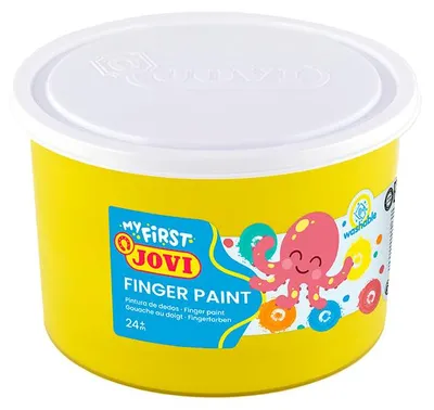 Obrázek produktu pro Prstová barva JOVI v kelímku 500 ml - žlutá