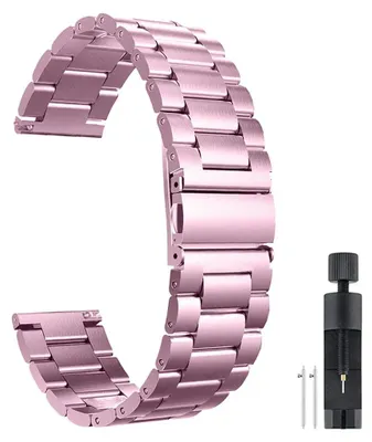 Immagine prodotto di Bracciale per Redmi Watch 3 Lite - Acciaio inossidabile - Chiusura a farfalla - Unisex - Rosa