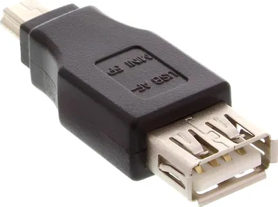 Immagine prodotto di InLine® Adattatore USB 2.0 A femmina / Mini A maschio 5pin