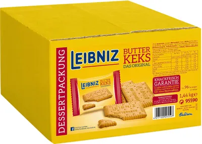 Produktbild von Leibniz Butterkeks 96er Portionspackungen mit je 3 Butterkeksen 1400g