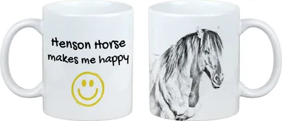 Immagine prodotto di Cavallo Henson - Tazza con cavallo, allegra tazza per gli amanti dei cani, regalo personalizzato del marchio Art-Dog