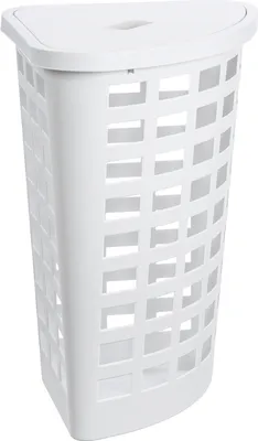 Produktbild von plast team Wäschesammler BOSTON 54 Liter eckig weiß