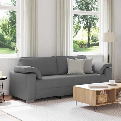 Produktbild von vidaXL 3-Sitzer-Sofa Dunkelgrau 220 cm Stoff