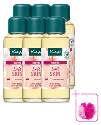 Imagen del producto de 6 unidades de aceite de baño Kneipp con extracto de flores de almendro, para piel seca y sensible, 100 ml - Paquete económico