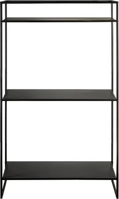 Produktbild von INNA-Glas Regal Quiana aus Metall, 3 Böden, schwarz, 120x40x200cm - Industrial Rack