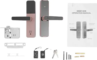 Produktbild von Intelligentes Türschloss, Fingerabdruckerkennung, WLAN-Konnektivität, Roségold