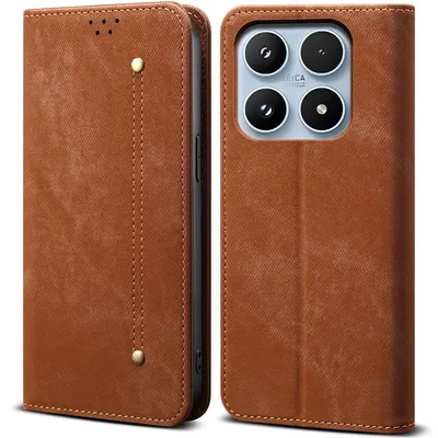 Obrázek produktu pro Pouzdro pro Xiaomi 17, Kožené Peněženkové Pouzdro s Magnetickým Uzavíráním a Stojánkem hnědé